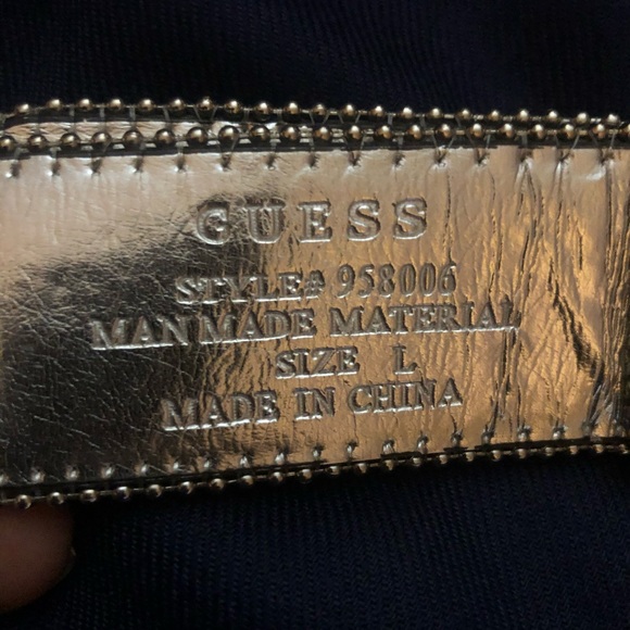 BEAUTIFUL GUESS MULTI COLOR METALLIC WOMENS BELT - Picture 3 of 4
